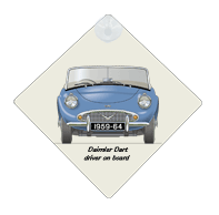 Daimler Dart SP250 1959-64 (wire wheels) Car Window Hanging Sign